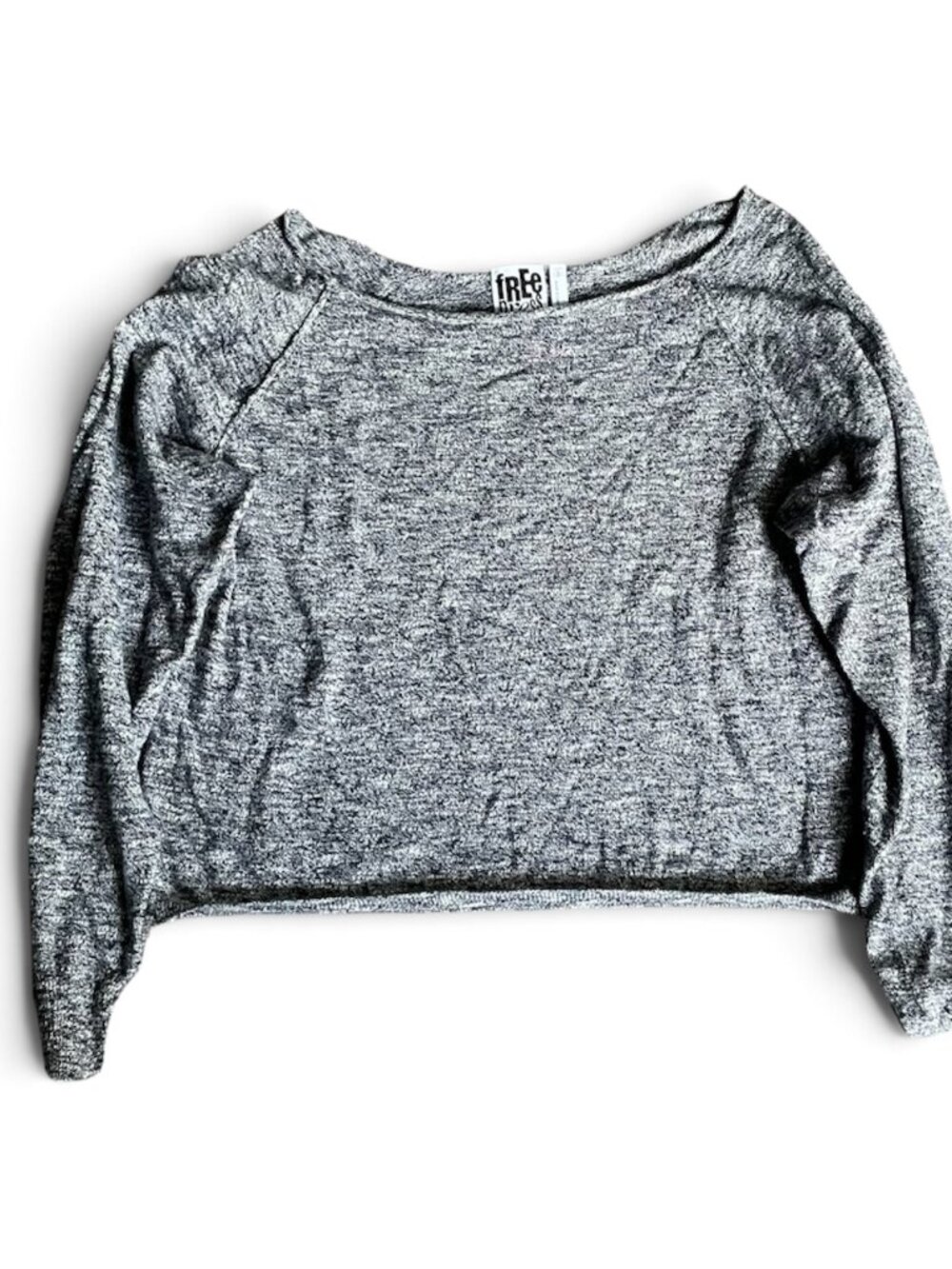 Free Press sweater long sleeved short waisted Women’s Size S Scoop neck